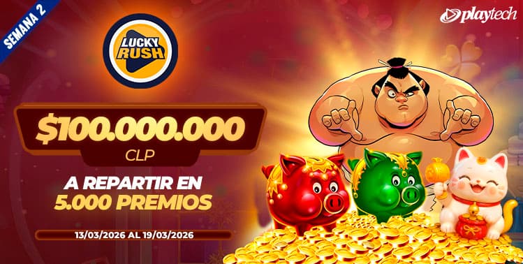 Promoción Lucky Rush por Playtech